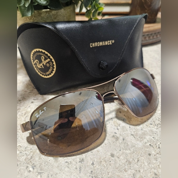 Ray-Ban P Chromance Brown Sunglasses – Minimal Wear - Picture 1 of 15